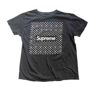 Louis Vuitton Supreme Black/Gold T-Shirt M